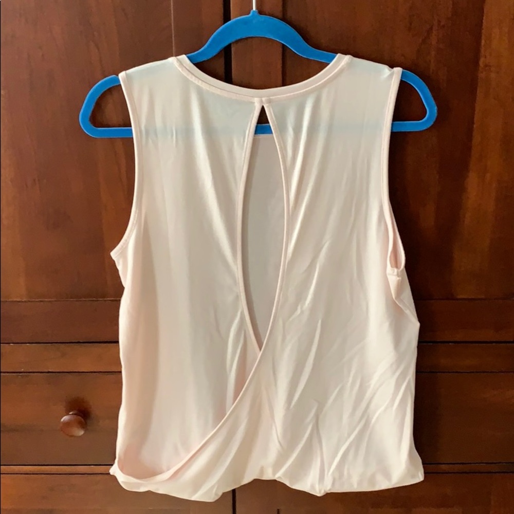Athleta Open Back Tank Pale Peach/Pink Medium